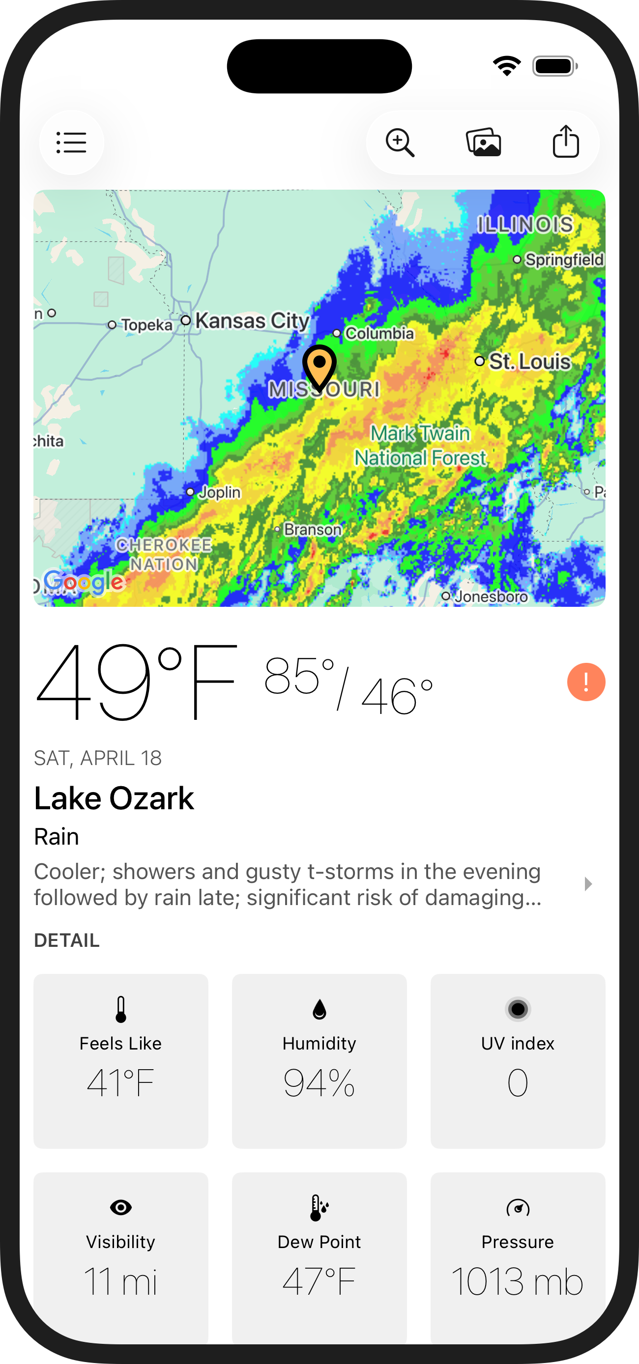 Today Weather - Radar, Alerts & Forecasts